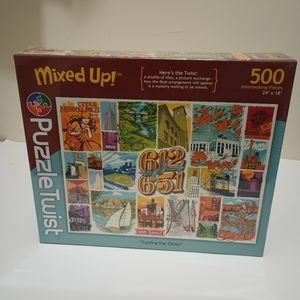 Mixed Up! 500 Piece Puzzle Twist "Cycling The City New Factory Sealed Puzzle